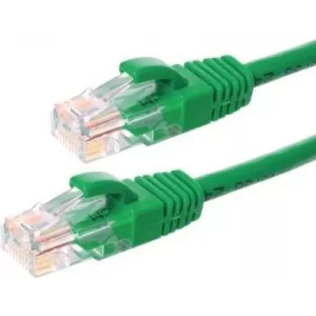 DSIT CAT6 U/UTP 1,5 m pataisos kabelis, žalias, 100% varis, RJ45, 10 Gbps, 250 MHz, PVC apvalkalas