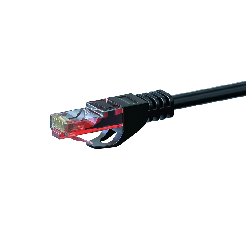 DSIT CAT6 tinklo kabelis U/UTP 15 m juodas 100% varis (DC-60-150)