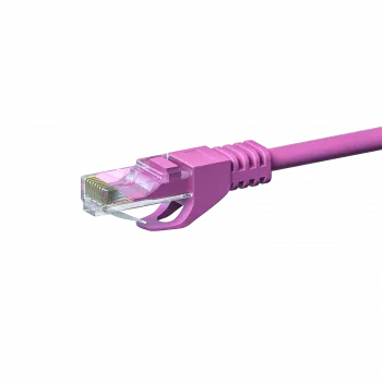 DSIT CAT 6 U/UTP tinklo laidų jungtis, 1 m, rožinė, CCA, RJ45, Gigabit Ethernet