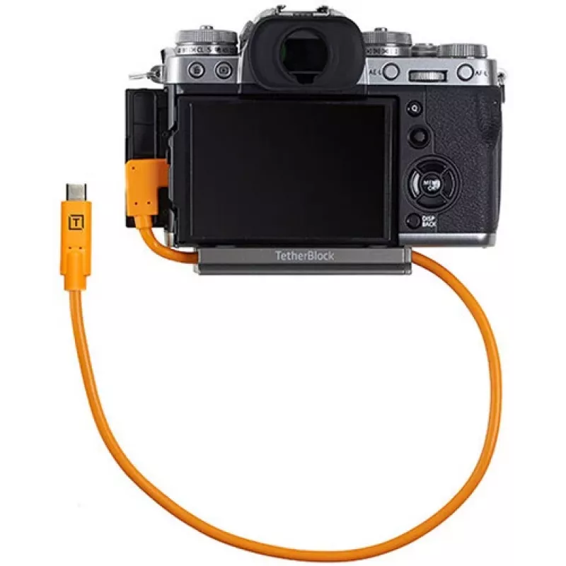 Kampinis USB-C–USB-C laidas fotografavimui prijungus prie kompiuterio (tethering) Tether Tools TetherPro 50 cm, Orange (CUCRTC1-ORG)