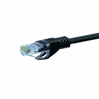 DSIT CAT 5e U/UTP tinklo laidų jungiklis, 0,5 m, juodos spalvos, CCA, RJ45