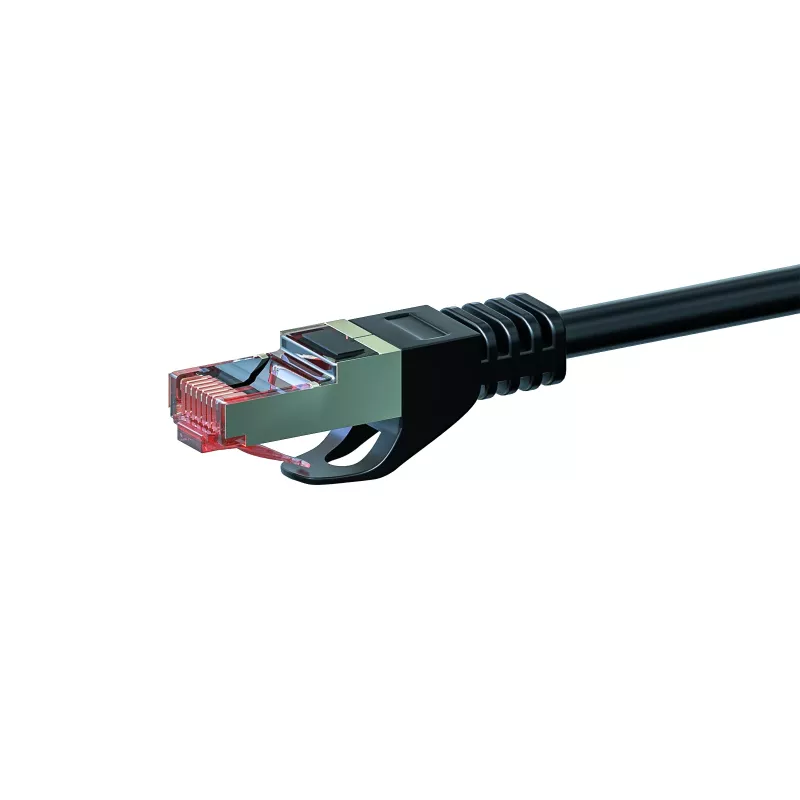 DSIT CAT 6 S/FTP LSOH tinklo jungiamasis laidas, 20 m, juodas