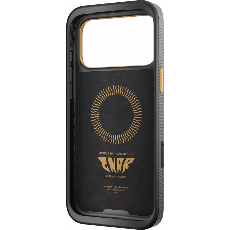 Dėklas Peak Design Mobile GNAR Case, skirtas Apple iPhone 17 Pro Max, Juoda (M-MX-CE-BK-1)