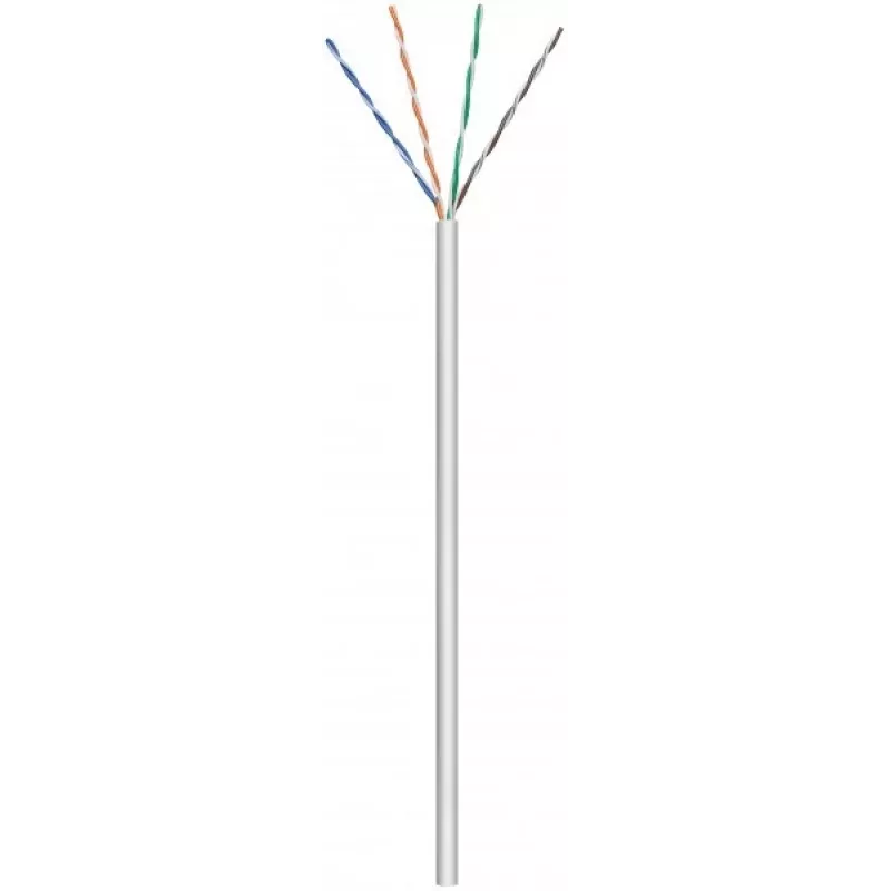 DSIT CAT6 U/UTP tinklo kabelis 24/7 lankstus 305m pilkas CCA