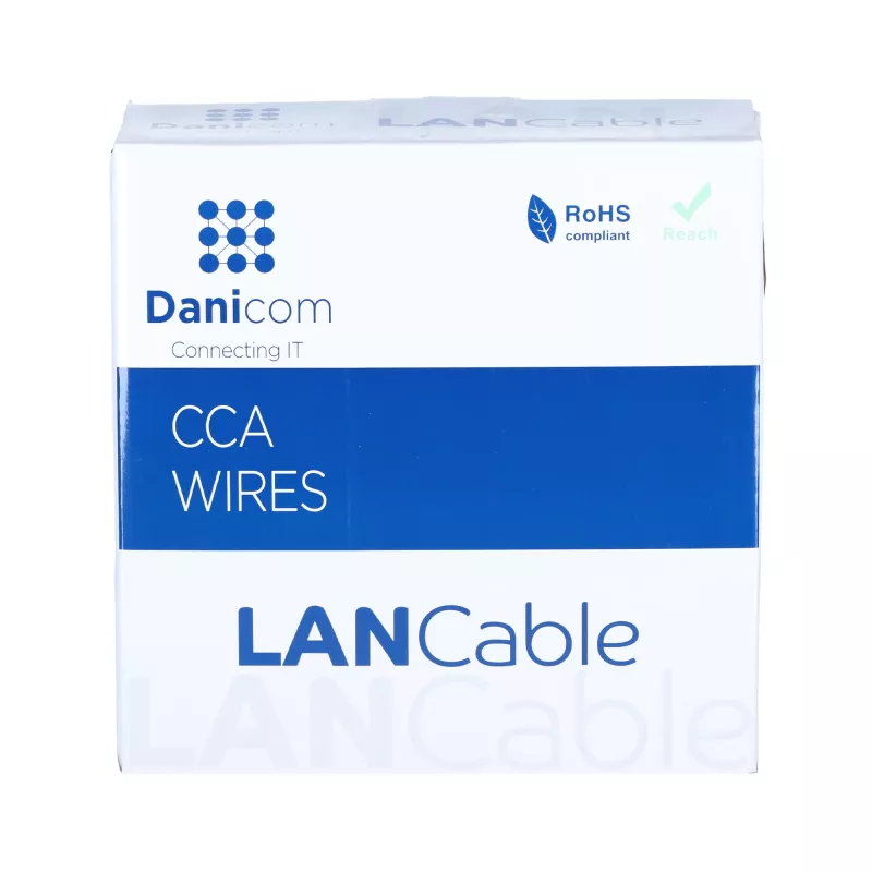 DSIT CAT5e lauko tinklo kabelis U/UTP AWG 24/1 vientisa gysla 100 metrų juodas