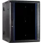 DSIT DS6622-DOUBLE 22U reversibilus sieninis serverių kabinetas su stiklinėmis durimis, 600 x 600 x 1100 mm, juodas