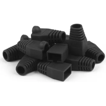 DSIT DANICOM RJ45 įtempimo mažinimo gaubtėlis juodas, 10 vnt. (DC-RJ45-BOOT-BLACK-10PCE)