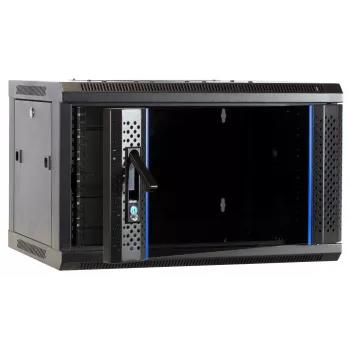 DSIT DS6404-F 4U sieninis serverio kabinetas su stiklo durimis, neišardytas, 600 x 450 mm