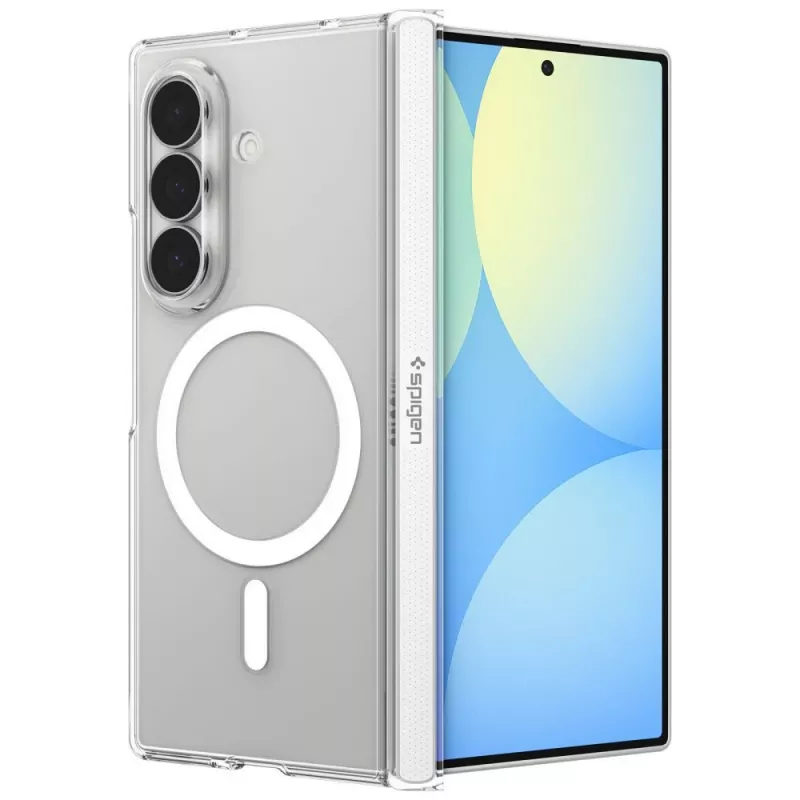 Spigen Air Skin Zero MagFit dėklas Samsung Galaxy Z Fold 8 Ultra, suderinamas su MagSafe, Clear White spalvos (ACS11495)