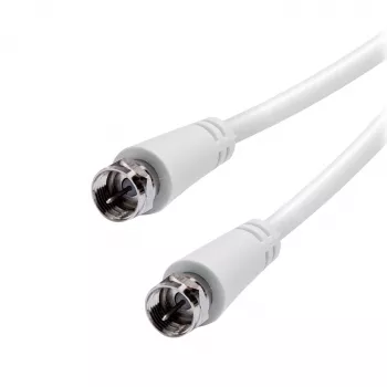 Vivanco VVSAT100MMW 10 m baltas koaksialinis palydovinės antenos laidas, F-jungtis į F-jungtį, RG6 75 Ohm, dvigubai ekranuotas
