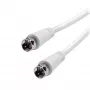 Vivanco VVSAT100MMW 10 m baltas koaksialinis palydovinės antenos laidas, F-jungtis į F-jungtį, RG6 75 Ohm, dvigubai ekranuotas