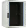 DSIT 15U sieninis serverių stovas su stiklo durimis, baltas, 600x600x770 mm