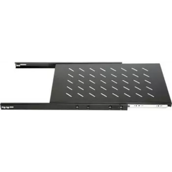 DSIT DS-UH60 1U ištraukiama stelažo lentyna, 18 kg apkrova, 450 mm gylis, juoda