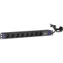 DSIT DS-8PDU-SPD 19 colių stovo maitinimo juosta su apsauga nuo viršįtampių, 8 lizdai, 2m laidas, 16A, 1U, juoda