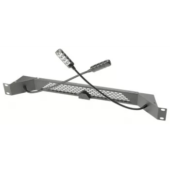 DSIT 19 colių gooseneck LED šviestuvas su RGB spalvomis, 1U stelažui