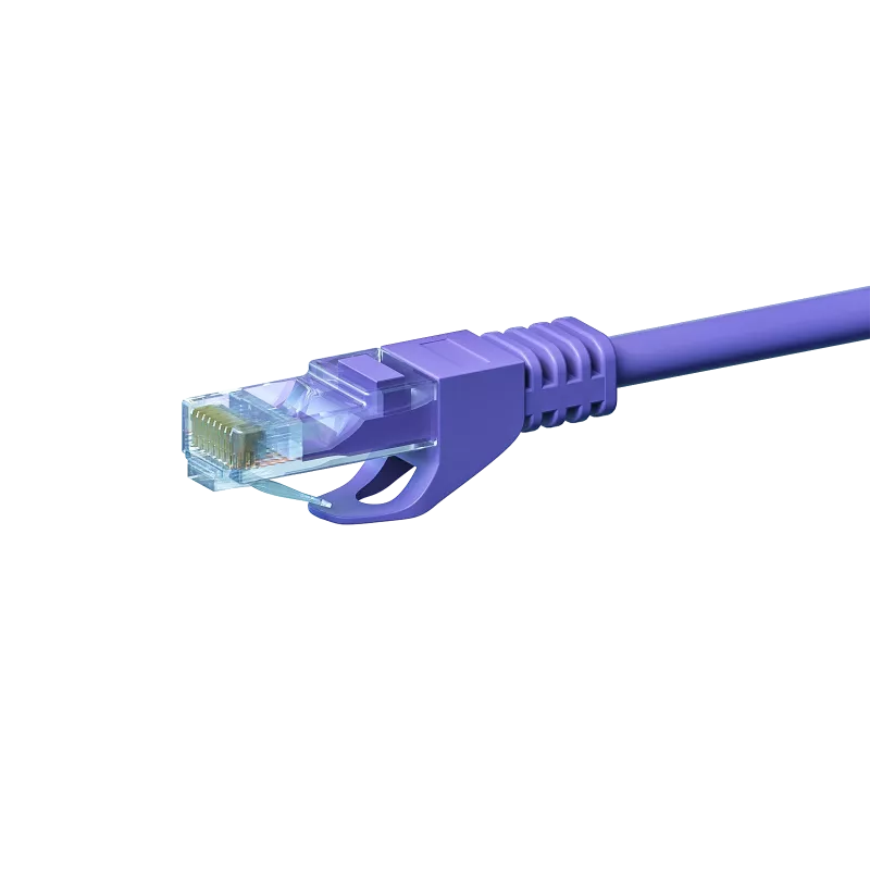 DSIT CAT5e U/UTP tinklo jungiamasis kabelis, 2 m, violetinis, 100% varis