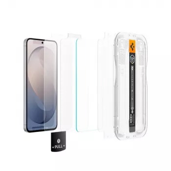 Spigen Glas.tR EZ Fit Pro AC HD grūdinto stiklo ekrano apsauga, skirta Samsung Galaxy S26 FE - skaidri