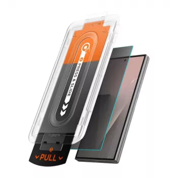 Spigen Glas.tR EZ Fit Pro 2 vnt. grūdinto stiklo apsauga su privatumo filtru, skirta Samsung Galaxy Z Fold 7 / 8 pagrindiniam ekranui