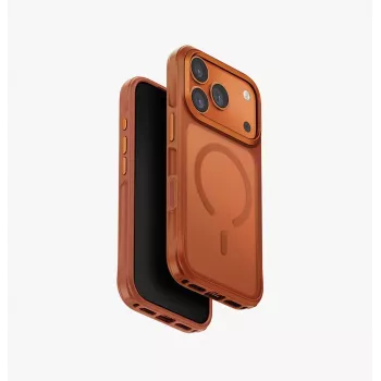 UNIQ Veren MagClick įkrovimo dėklas, skirtas iPhone 17 Pro - oranžinis