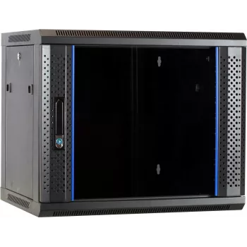 DSIT DS6409 9U sieninis serverio spintos su stiklo durimis, 600x450x500 mm, juoda