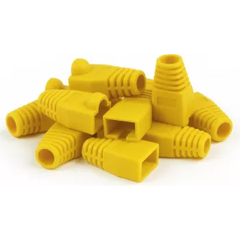 DSIT DANICOM RJ45 įtempimo mažinimo gaubtas geltonas, 10 vnt.