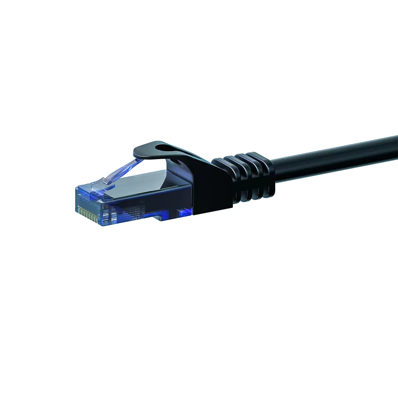 DSIT CAT6a U/UTP 100% vario Ethernet trumpiklis, 2 m, juodas