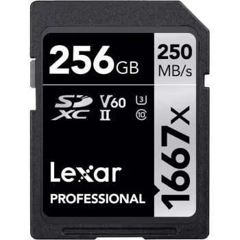 Lexar Professional 256GB SDXC UHS-II U3 V60 atminties kortelė 1667x