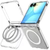 SPIGEN Ultra Hybrid Pro MagSafe Galaxy Z Flip8 permatomas/baltas dėklas