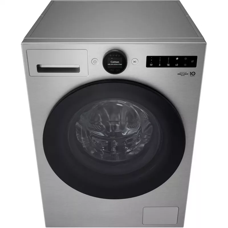 LG F4WX801YS 10,5 kg priekinio pakrovimo skalbimo mašina su AI DD™, Steam+™ ir Wi-Fi