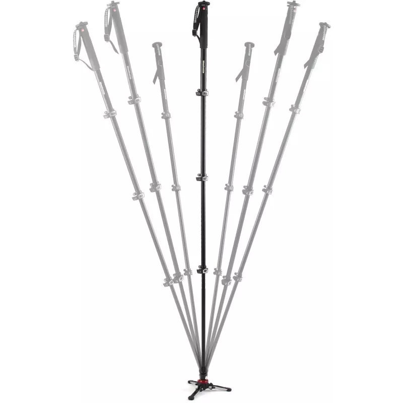 Manfrotto MVMXPROA4 XPRO Monopod+ aliumininis 4 sekcijų video monopodo stovas su FluidTech pagrindu, juodas