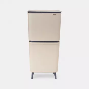 Brabantia SortUp Hi šiukšlių dėžė 20+25L, smėlio spalvos