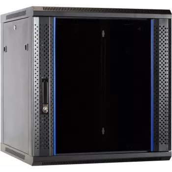 DSIT DS6612 12U sieninis serverio spintelis su stiklo durimis, 600x600x635 mm, juodas