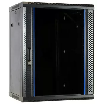 DSIT DS6615 15U sieninis serverių spintas su stiklo durimis, 600x600x770 mm, juodas