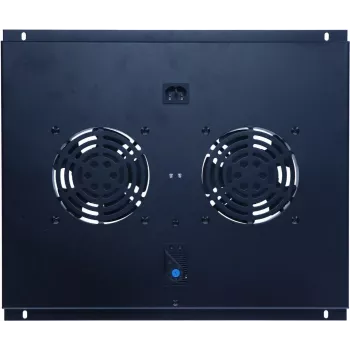 DSIT DS-FT60 Server Rack ventiliatorių blokas su 2 ventiliatoriais ir termostatu 600 mm gylio spintoms