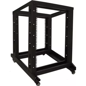 DSIT 18U 19 inch laisvai pastatoma spinta su ratukais, 600x800x1000 mm, nesurinkta, juoda
