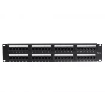 DS-IT CAT 5e UTP tinklo skirstymo panelis, 19 inch, 48 prievadų (DS-Patch5-48UTP)