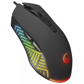 Rampage Spear V2 laidinė žaidimų pelė 12800 DPI optinė RGB juoda