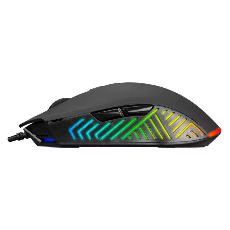 Rampage Spear V2 laidinė žaidimų pelė 12800 DPI optinė RGB juoda