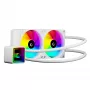 Rampage INFINITE V240 White 240 mm ARGB AIO skysčio aušintuvas su temperatūros ekranu