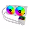 Rampage INFINITE V240 White 240 mm ARGB AIO skysčio aušintuvas su temperatūros ekranu