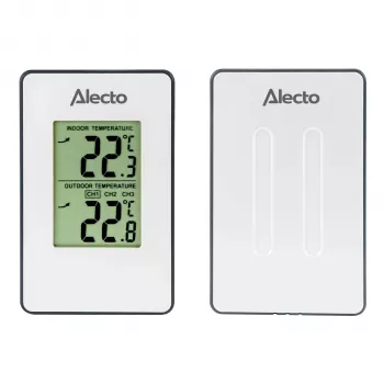 ALECTO WS-1050 belaidė meteorologijos stotis su lauko jutikliu, balta
