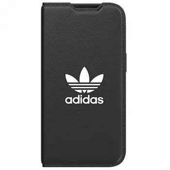 Adidas Originals Booklet Case BASIC, skirtas iPhone 14/15/13 6,1 colio, juoda/balta