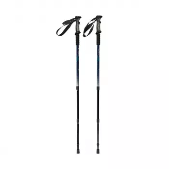 CMP Bern 3 sekcijų trekkingo lazdos, aliuminis 7075, juodos/mėlynos, 65-135 cm