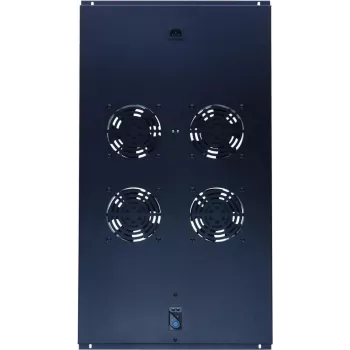 DSIT DS-FT100 4 ventiliatorių serverio stovo aušinimo įrenginys su termostatu 1000mm gylio spintoms, 1U, 230V, juodas