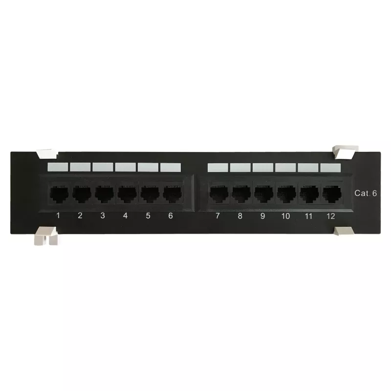 DS-IT CAT 6 sieninis skydelis, 12 prievadų UTP (DS-Patch6-12UTP-WM)