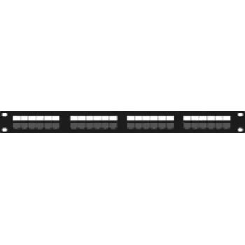 DSIT DS-Patch6a-24UTP 24 prievadų CAT6a UTP skydinė plokštė, 19 inch 1U, 10GbE, PoE+