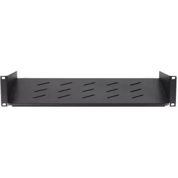 DSIT DS-FH2U300 2U fiksuota lentyna 19 inch spintai, 300 mm gylio, juoda
