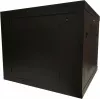 DSIT DS6609ZP 9U 19 colių sieninis serverio spintos korpusas su stiklo durimis ir perforuotais šoniniais skydais, 600x600x501 mm, juodas