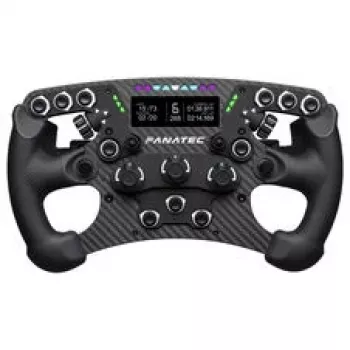 Fanatec ClubSport Formula V3 vairas, 290 mm, 2,7 colio OLED ekranas, RGB RevLED, magnetiniai perjungikliai, anglies pluoštas, Alcantara, juodas