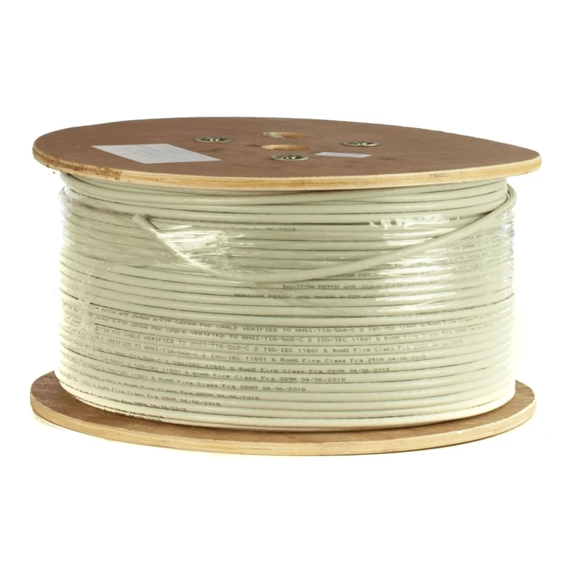 DSIT DANICOM CAT6A U/UTP 500 m lankstus PVC kabelis (Fca) – 10Gbps, 500MHz, vientisas varis, vidaus patalpoms